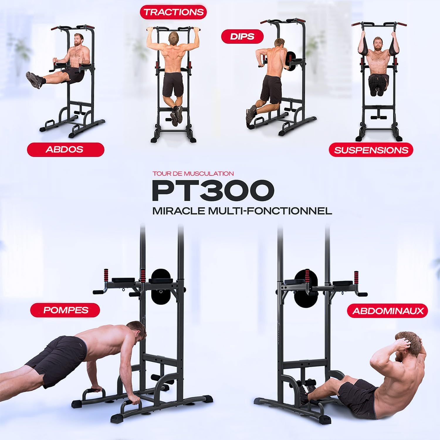 , Chaise Romaine Musculation Maison + 7 Fonctions en 1 PT300