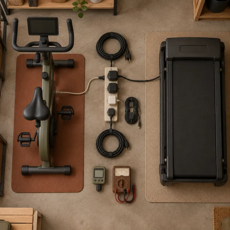 Électricité du home gym : pourquoi un tapis ou un vélo connecté peut faire disjoncter votre garage
