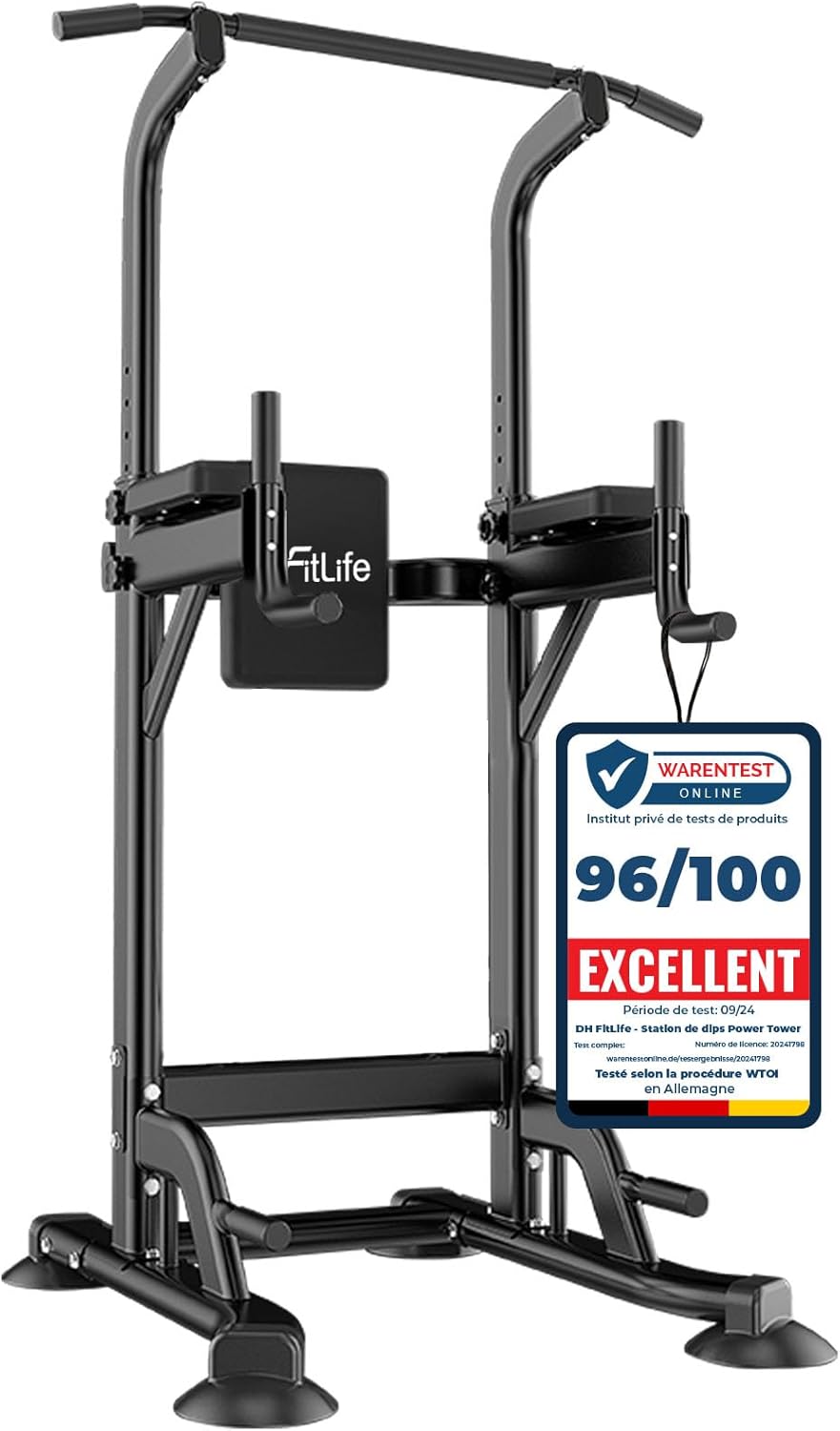 Power Tower Dip Station Équipements de sport avec barre de traction, barres de dip et dos, Station de musculation, Station de fitness, Chaise romaine musculation, Power Rack pour la maison