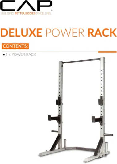Cap Barbell Deluxe Power Rack (FM-CB8000F), Gris