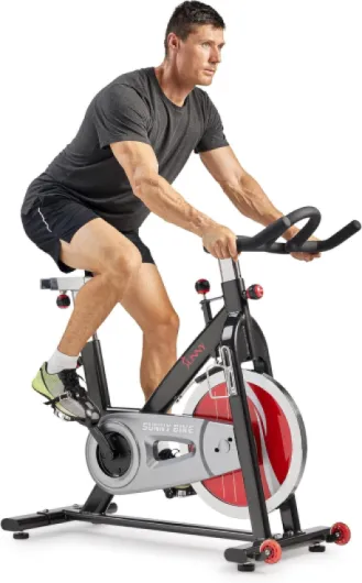 Sunny Health & Fitness Indoor Cycling Bike Gris/noir/rouge