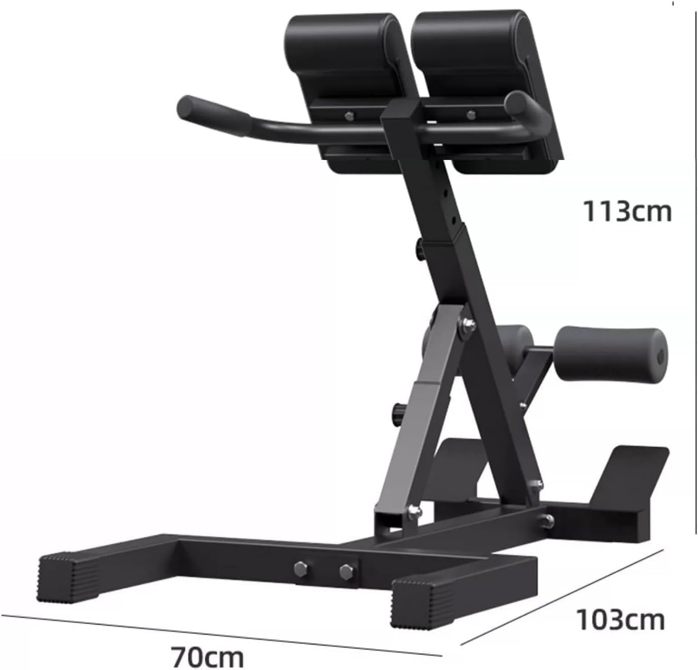 Fitness Chaise Romaine Hyperextension avec Extension: 5 - Inclination réglable au niveau, entraînements de dos/ab/glute, capacité 150kg Équipement de gymnase à domicile