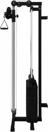 Station de Traction pour Montage Murale Entraînement par Câble Musculation Crossover Plaques de Poids Ajustables 180 kg Salle de Sport Domicile Rail Multi-Hauteur Réglable [Accessoires Inclus]