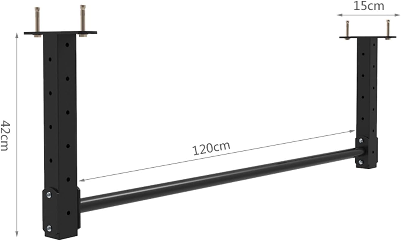 Barres de Traction HUA Pull-up Bar De Fitness Intérieure Et Extérieure, Barre De Traction Murale De 120 Cm De Long, Poteau De Fitness Au Plafond pour Gymnase À Domicile, Hauteur Réglable