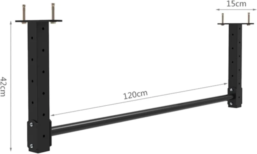 Barres de Traction HUA Pull-up Bar De Fitness Intérieure Et Extérieure, Barre De Traction Murale De 120 Cm De Long, Poteau De Fitness Au Plafond pour Gymnase À Domicile, Hauteur Réglable