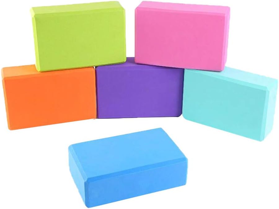 BESPORTBLE 6 Pcs Bloc de Yoga Eva Bloc de Mousse Pilates Bloc Sports Exercice Fitness Gym Entraînement Étirement Aide Corps Fitness Couleur Aléatoire