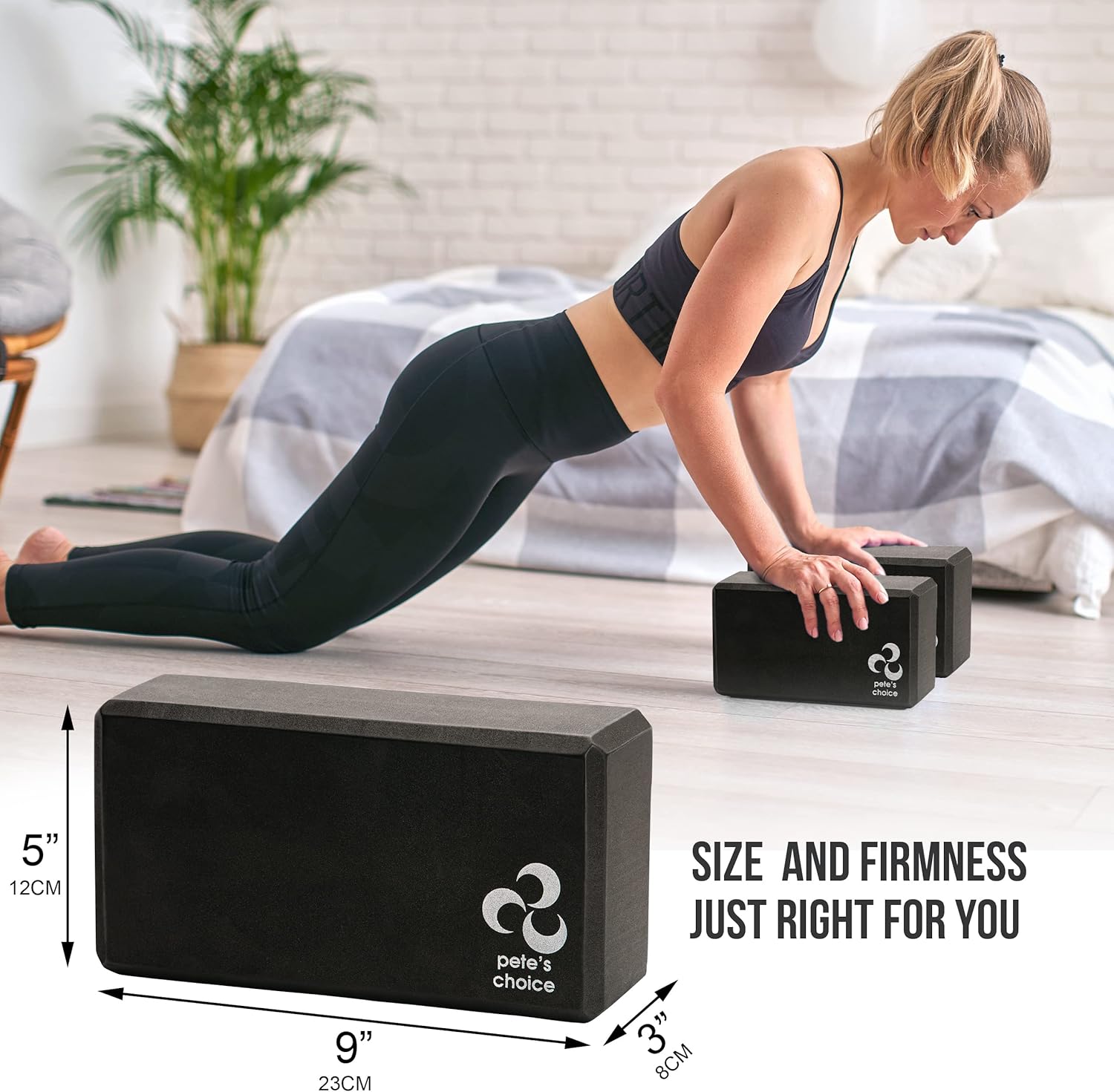 Lot de 2 sangles réglables de 2,4 m – Anneau en D durable pour pilates et exercices de gym - Maintient des poses, étirement, améliore la flexibilité et maintient l'équilibre - eBook inclus 2 Sangles + 2 Briques