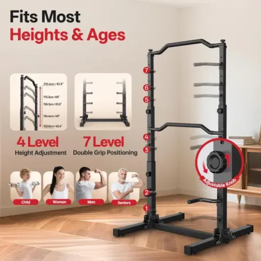 Test JOROTO Pliable Power Tower : la station de traction/dips qui tient dans un coin du salon