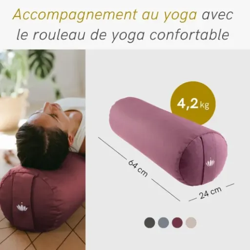 Test Lotuscrafts Rouleau de yoga Yin Yoga : un gros bolster bien stable mais pas fait pour voyager léger