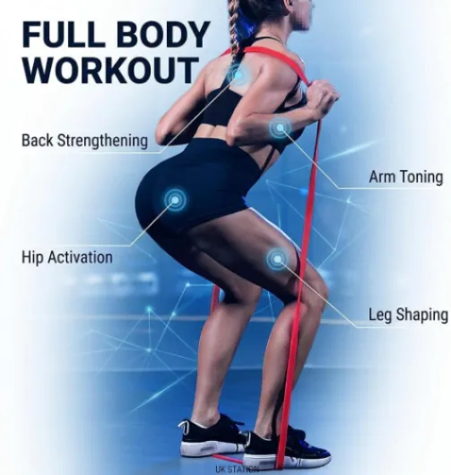 Bands de Résistance Pull Up en Caoutchouc Résistant - Boucles d'exercice pour Étirement, Mobilité, Musculation, Calisthénie, Haltérophilie, Yoga & Fitness - Unisexe (Rouge)