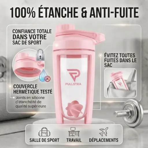 Test Pullstra Shaker Protéine 500ml : un shaker compact qui fait le job, avec quelques limites