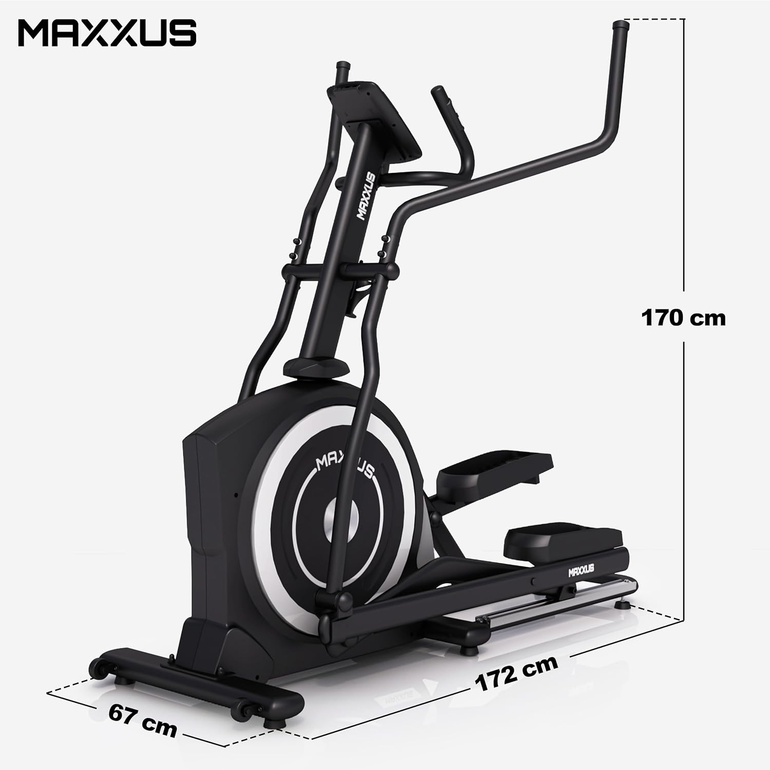 CX 5-1 Vélo Elliptique Appartement Mixte - 16 Niveaux de Résistance – Inertie 24kg – CrossTrainer Silencieux – Foulée 54cm pour Homme et Femme – Appli – 16 Programmes – Marque Allemande