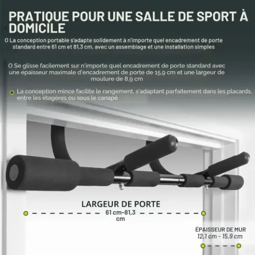 Test ProsourceFit Multi-Grip Lite : une barre de traction pratique mais pas vraiment pensée pour les portes françaises