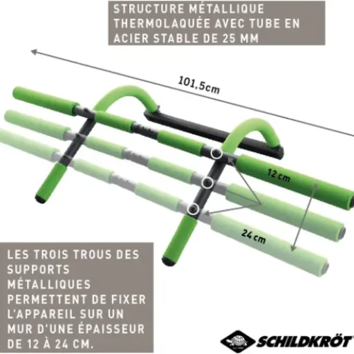 Test Schildkröt Barre de Traction Multifonctionnelle 4 en 1 : simple, costaud, mais pas pour toutes les portes