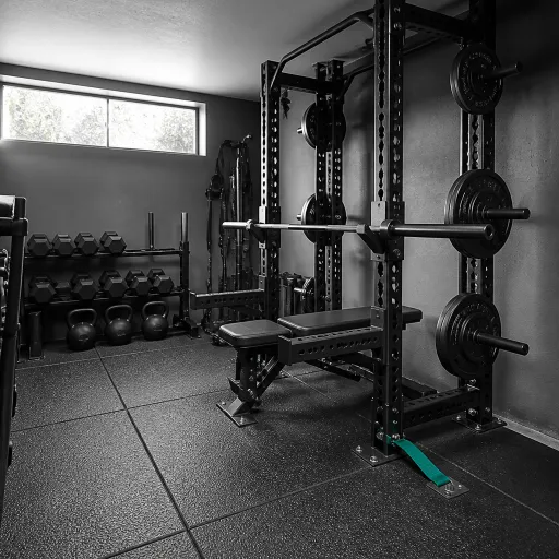 Home gym dans 8 m² : agencement type qui tient sans bouger une fois le rack monté